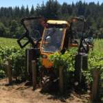 Over the row tractor at Mt. Pajaro